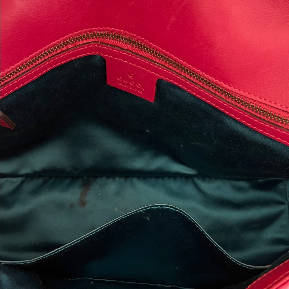 Gucci Fuchsia Velvet GG Marmont Bag - Picture 9 of 15